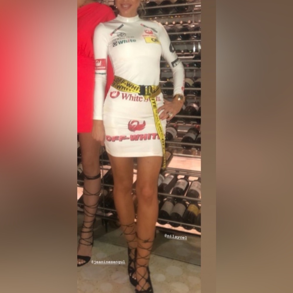Off white mini dress